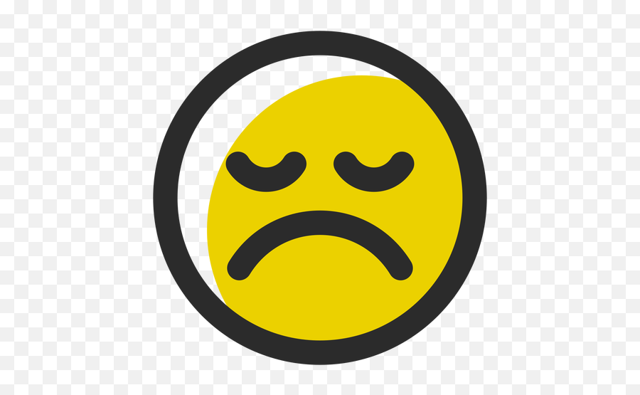 Disappointed Colored Stroke Emoticon - Cara Triste Png Emoji,Disappointment Emoticon