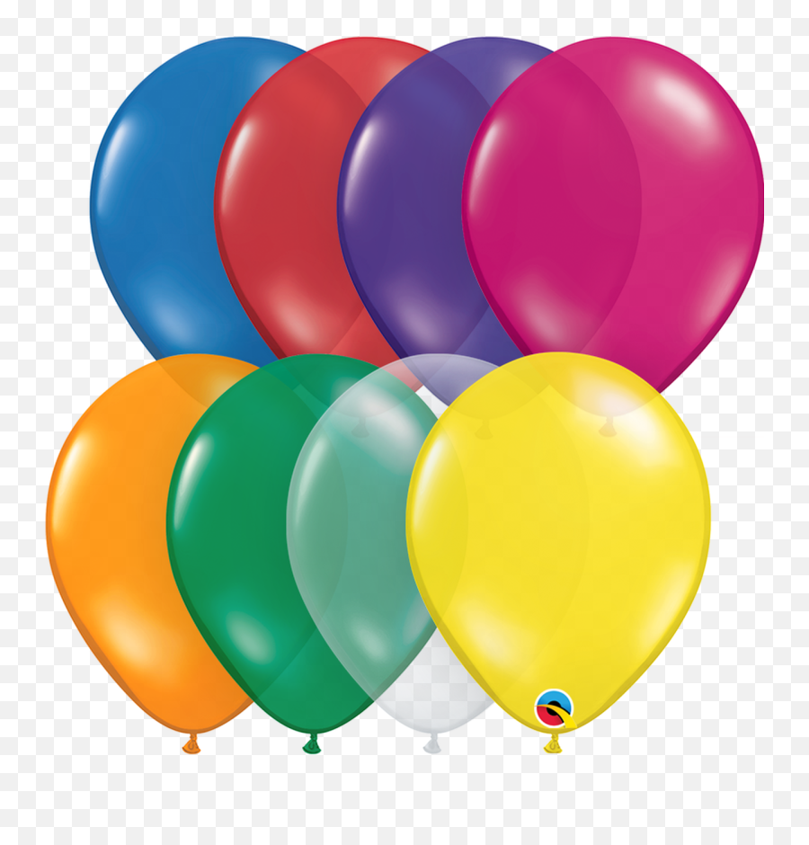 11 Qualatex Jewel Assortment - 100 Ct Qualatex 16 Inch Jewel Balloons Emoji,Emojis Party Supplies