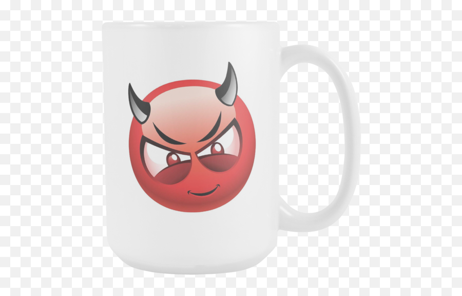 Download Devil Emoji 15oz Coffee Mug - Devil Emoji Png Sexy Devil Horns Emoji,Devil Emoji