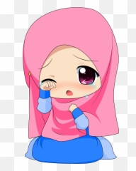 Inilah Gambar Kartun Sedih Dan Kecewa - Anime Chibi Muslimah Emoji,Emoticon Nangis Bergerak