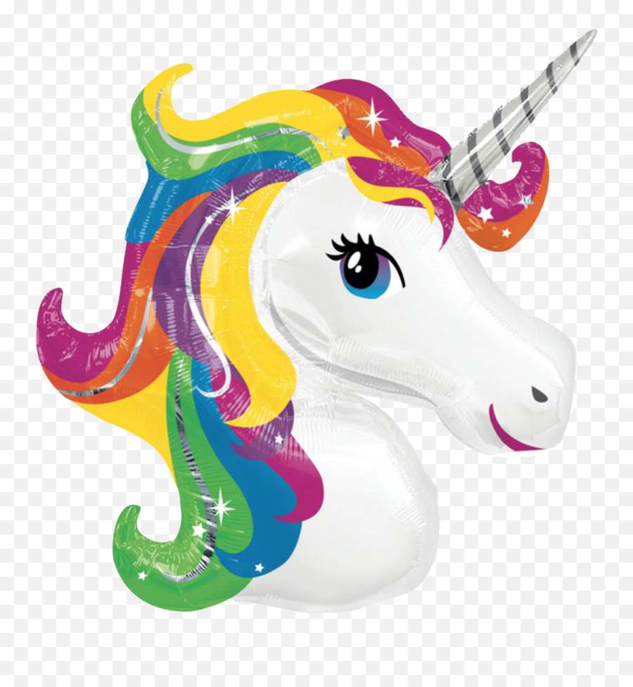 Unicorn Head Balloon - Magical Rainbow Unicorn Emoji,Unicorn Emoticons