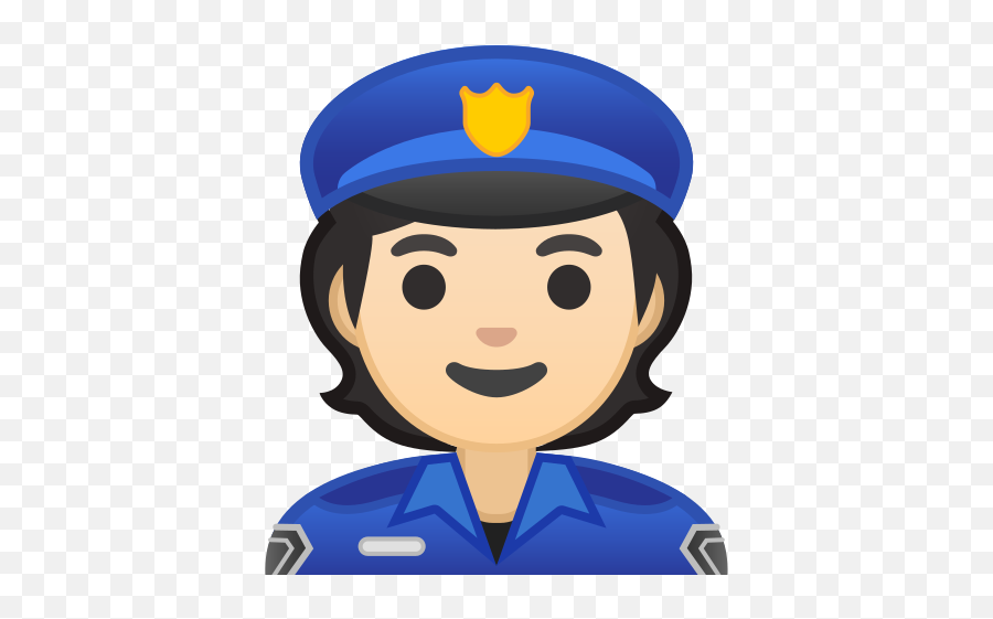 Police Officer Light Skin Tone Emoji - Emoji Trabalhando,Peach Emoji Cap