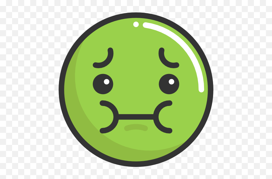 Sick Emoticons Emoji Feelings Smileys Icon - Sick Icon Png,Puking Emoji