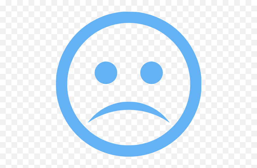 Tropical Blue Sad Icon - Transparent Pink Sad Face Emoji,Blue Sad Face Emoticon
