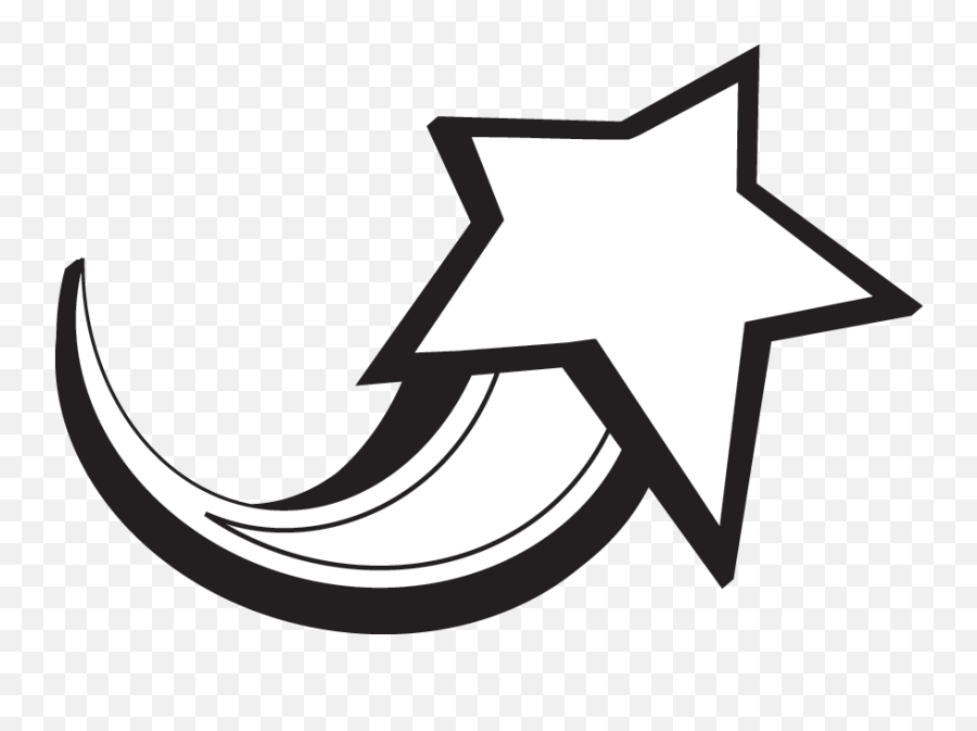 Clipart Stars Black And White Clipart - Shooting Star Clip Art Emoji,Star Emoji Black And White