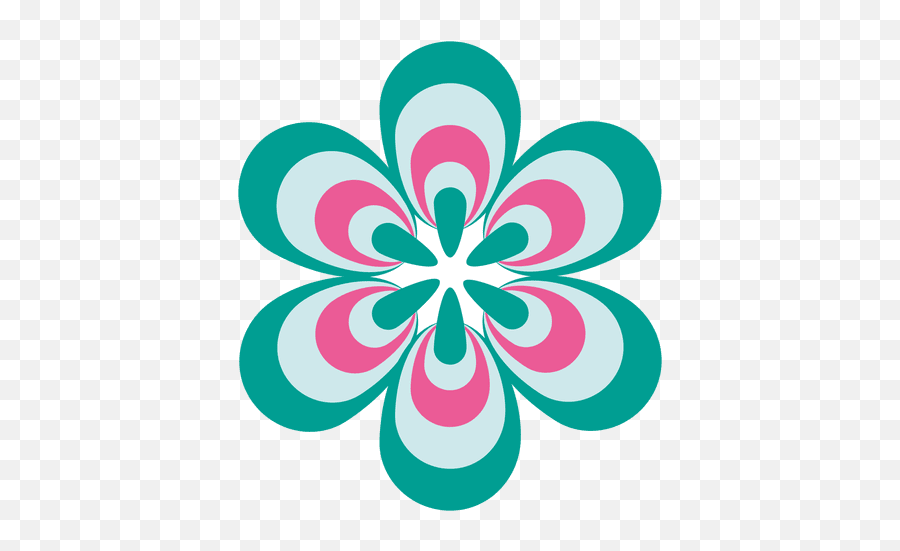 Colorful Flower Icon 2 - Flor Coloridas Png Emoji,Teal Flower Emoticon
