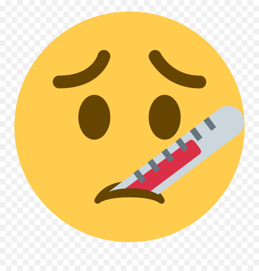 Face With Thermometer Emoji Meaning With Pictures From A - Thermometer Sick Emoji,Tired Emoji