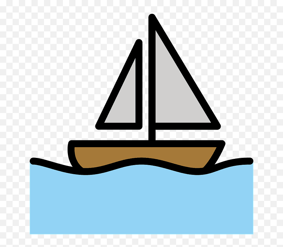 Sailboat Emoji Clipart - Barquito Emoji,Boat Emoji Png