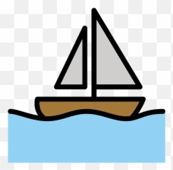 Sailboat Emoji Clipart - Barquito Emoji,Boat Emoji Png