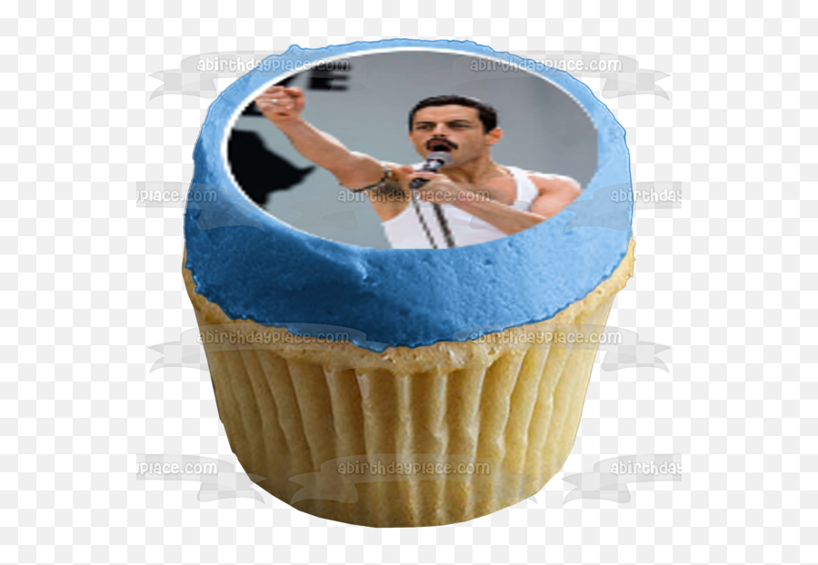 Bohemian Rhapsody Movie Freddy Mercury Roger Taylor Edible Cupcake Topper Images Abpid06209 - A Birthday Place Emoji,Freddie Mercury Emoticon Facebook
