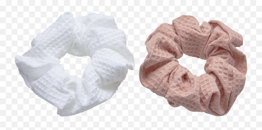 Waffle Scrunchies Pink And White U2013 Hairitage By Mindy Emoji,Kmart Fashion Emojis