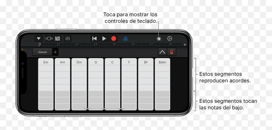 Tocar El Teclado En Garageband Para Iphone - Soporte Técnico Chord Emoji,Como Mejorar Las Emotion De.mi.teclado