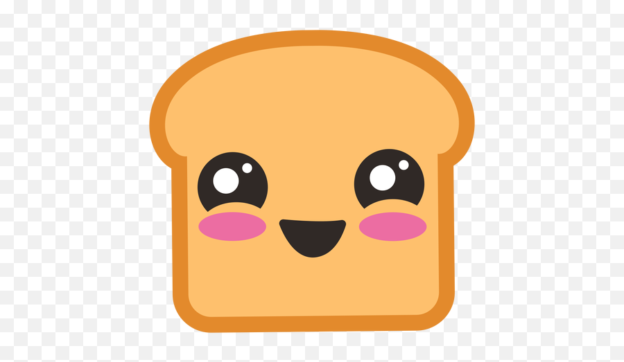 Cute Toast Emoji - Bread With Cute Face,Cute Emoji