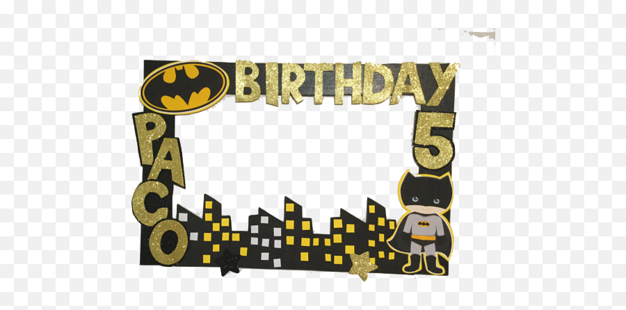 Batman Birthday Party - Batman Photo Booth Frame Emoji,Adornos Par Fiestas Infantiles Of Emotions