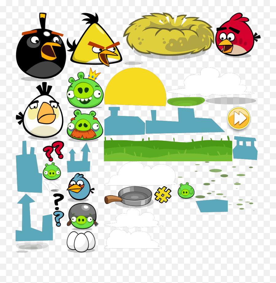 Comic Of Angry Birds - All Angry Birds Sprites Clipart Angry Birds Classic Comic Emoji,Giant Angry Text Emoticons