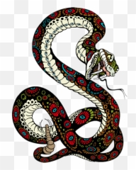 Serpiente Clipart - Serpent Noir Et Blanc Dessin Emoji,Sarpiente Emojis Whatsapp Png