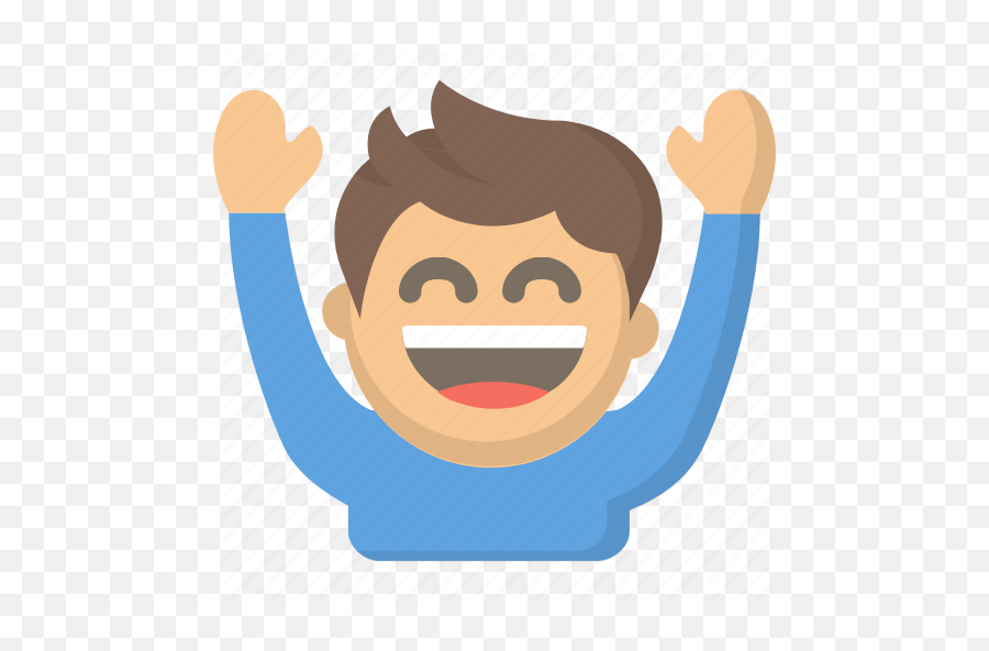 Celebrate Cheer Ecstatic Emoji Fan - Fan Person,Hands Up Emoji