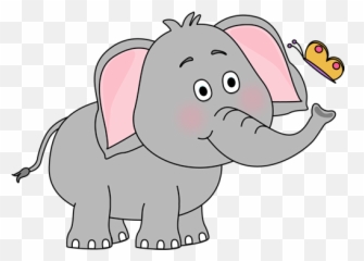 12 Cute Elephant Clipart - Preview Elephant And Butt Emoji,Cute Emoticon Butterfly