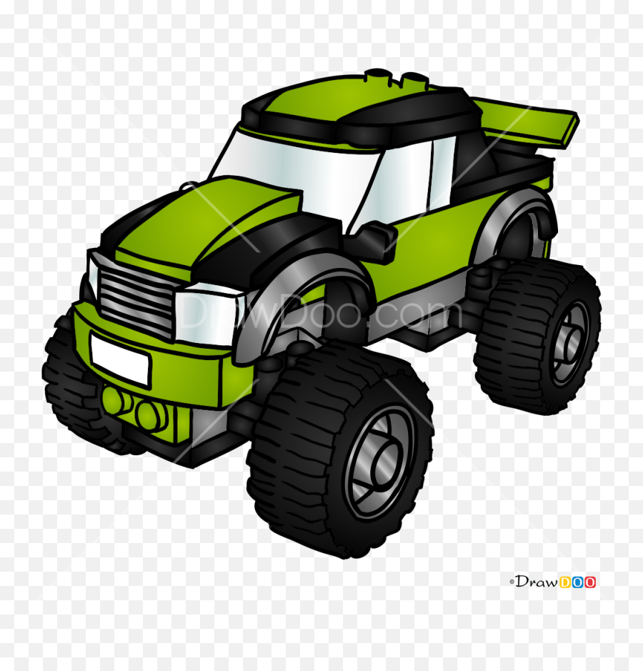 How To Draw Monster Truck Lego City - Synthetic Rubber Emoji,Monster Truck Emoji