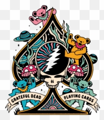 Grateful Dead Playing Cards Theory11 Emoji,Stealie Text Emoticon