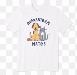 Mens Cat Dog Teammates Crusher Tee - Unisex Emoji,Dog Emoji Shirt