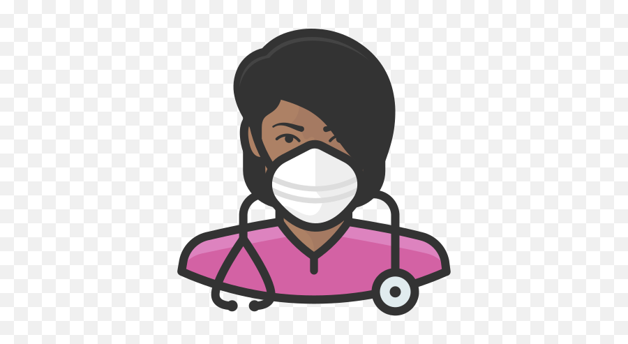 Nurse Black Female Coronavirus - Clip Art Emoji,Nurse Emoticons Free