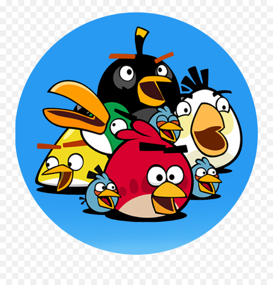 Free Printable Angry Birds Stickers Toppers Or Labels - Oh Angry Birds And Friends Drawing Emoji,Angry Bird Emoticon Facebook