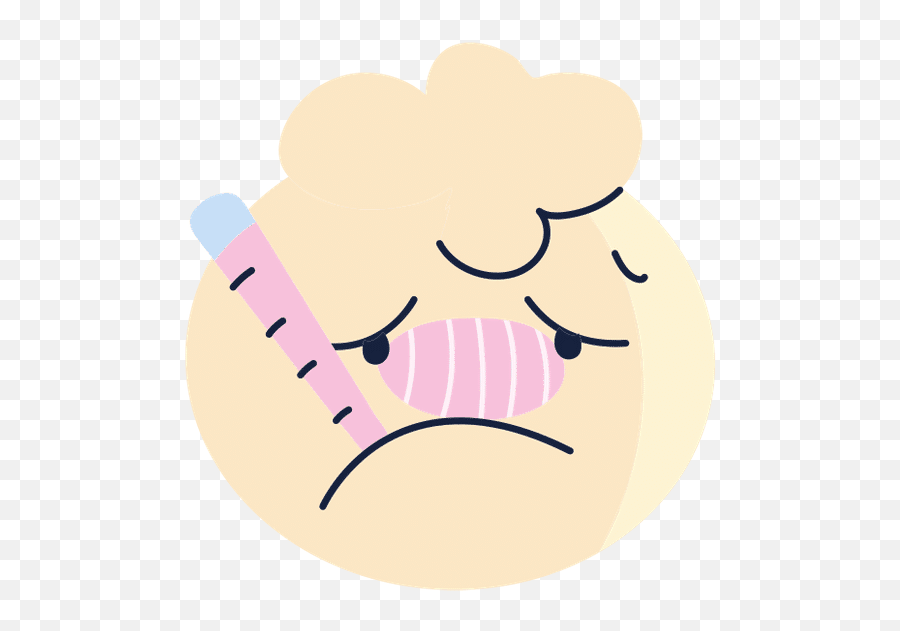 Emoji Sick Face Flat Style Icon - Canva Happy,Emoticon Sick Person