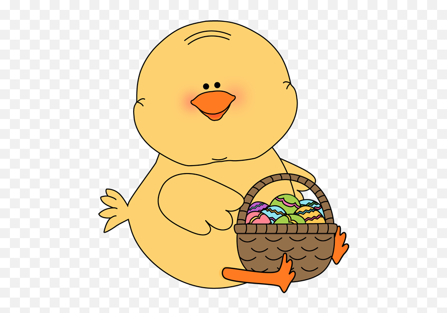 Library Of Cute Easter Basket Picture - Clip Art Easter Chick Emoji,Emoticon Easter Basket