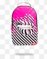 Sprayground Illusion Lips Backpack - Sprayground Backpacks For Girls Emoji,Black Emoji Backpack