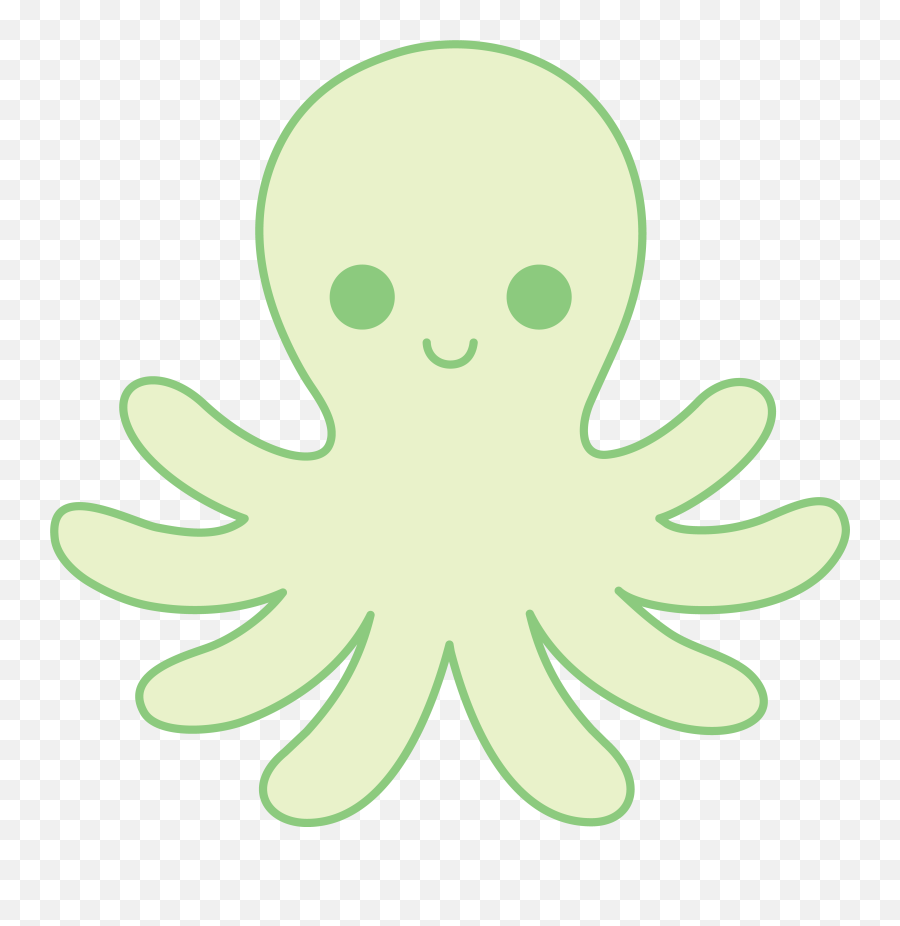 Ocean Clipart Octopus Ocean Octopus - Cartoon Green Octopus Emoji,Ocotpus Emotions