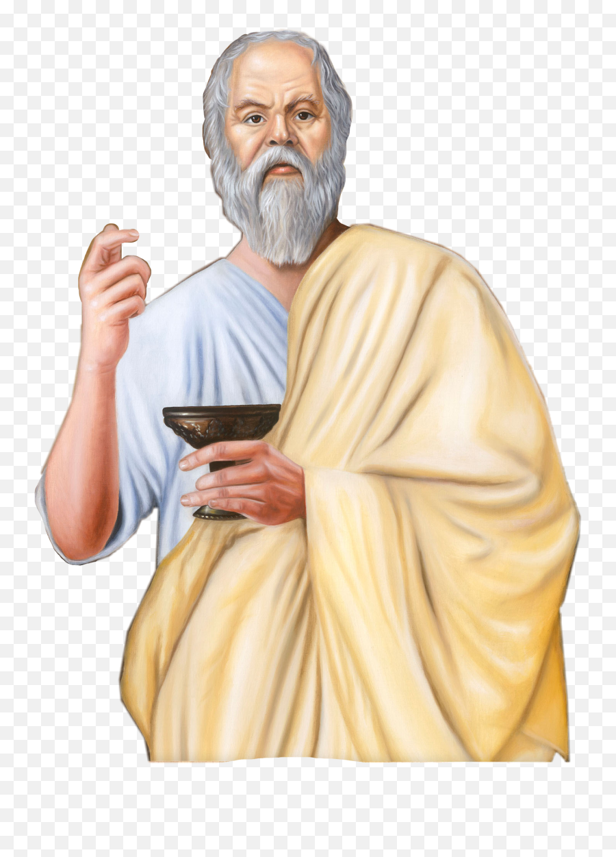 Socrates Man Cup Ancient Sticker By Callie - Socrates Art Emoji,Philosopher Emoji
