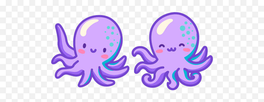 Cute Octopus Cursor - Cute Octopus Emoji,Brain Octopus Emotions