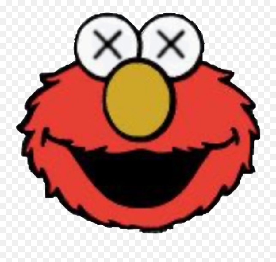 Kaws Elmo Sticker - Elmo Sticker Emoji,Elmo Emoticon Png