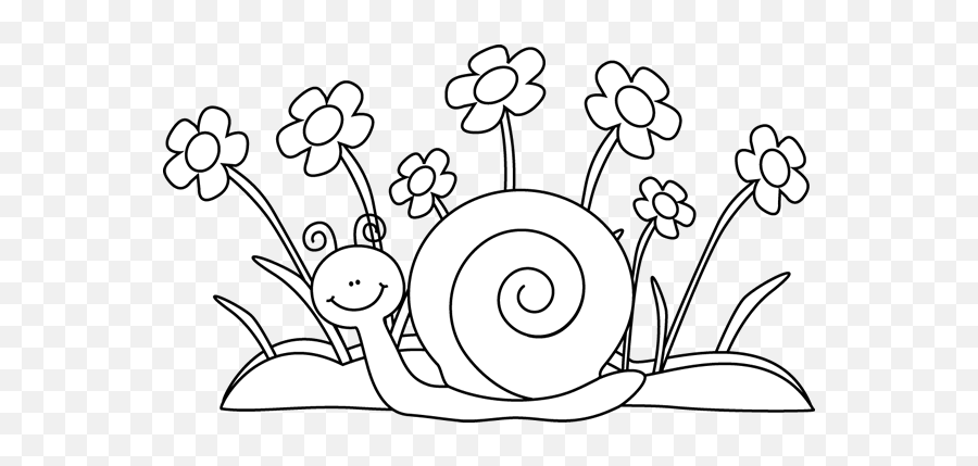 Flowers Black And White Clipart - Spring Clipart Black And White Emoji,Emoticon Black And Whit