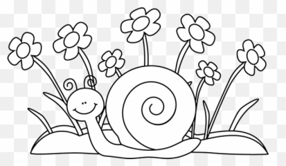 Flowers Black And White Clipart - Spring Clipart Black And White Emoji,Emoticon Black And Whit