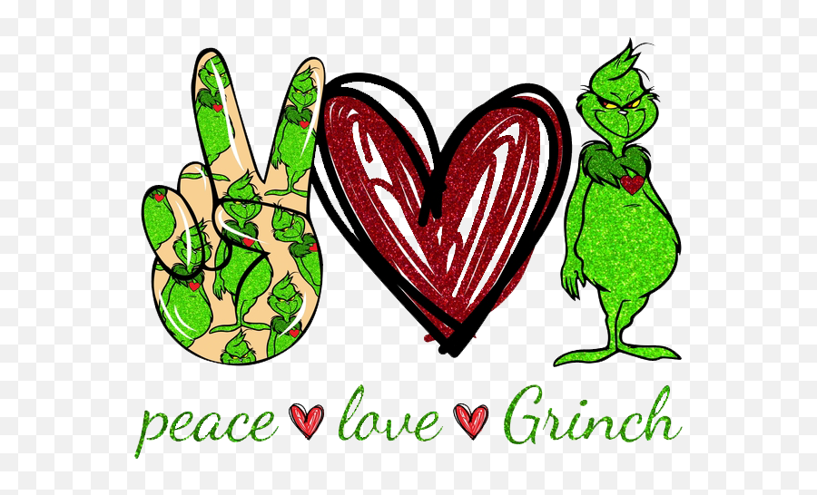 Grinch Christmas - Peace Love Grinch Svg Emoji,Scrooge And Christmas Emojis