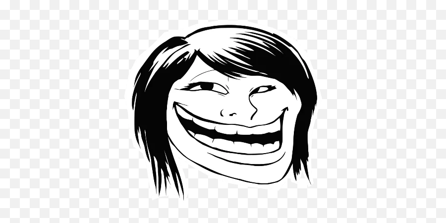 Troll Face Stikers Pack For Imessage - Troll Girl Emoji,Troll Face Emoticon Facebook Comment