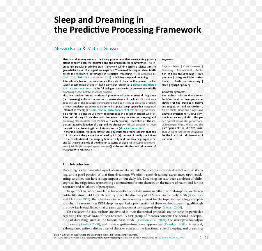Pdf Sleep And Dreaming In The Predictive Processing Emoji,Theories Of Emotions Expalined