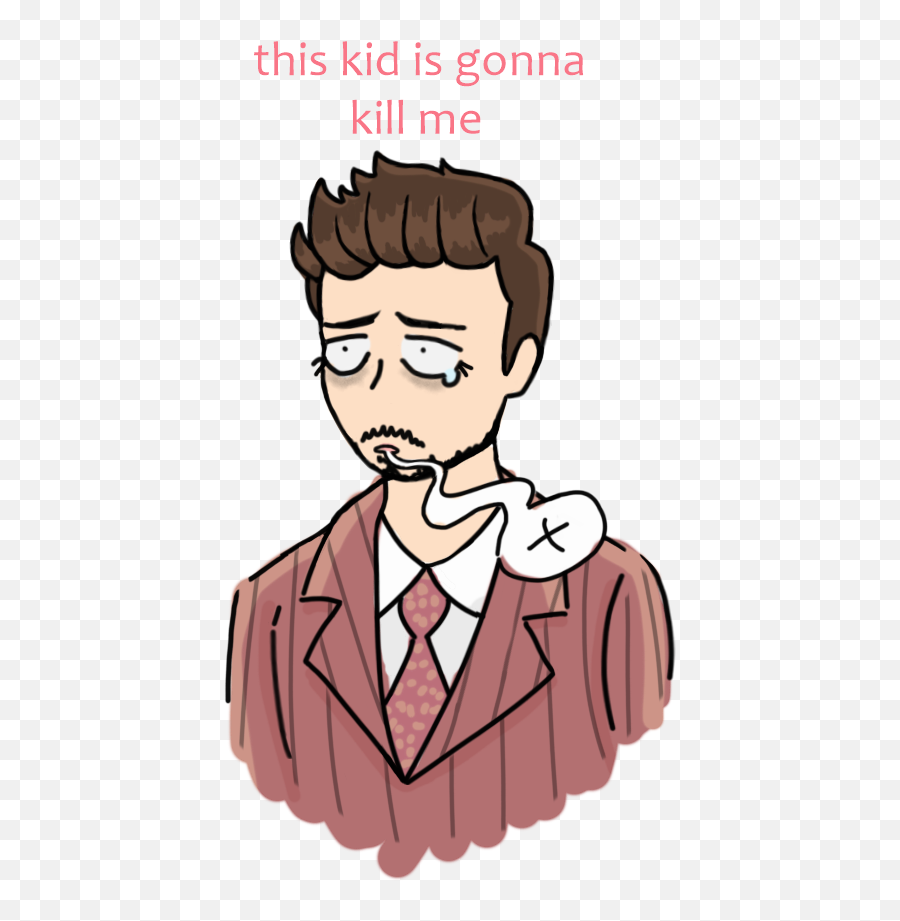 Irondad Ending In Platonic Cuddles - Intrusive Thoughts A Emoji,Ironman Showing Emotion