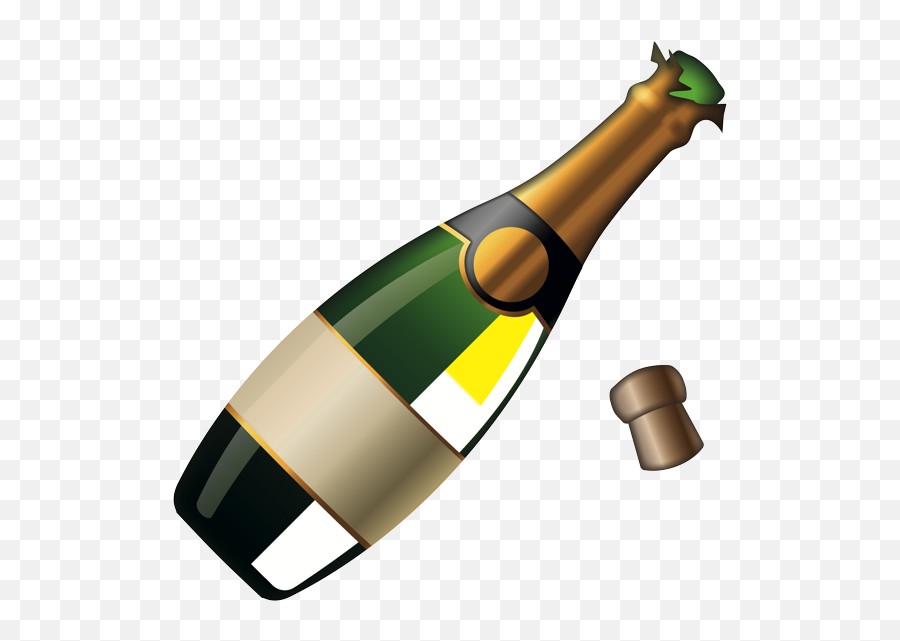 Champagne Popping Emoji,Popping Cork Bottle Celebrate Emoticon