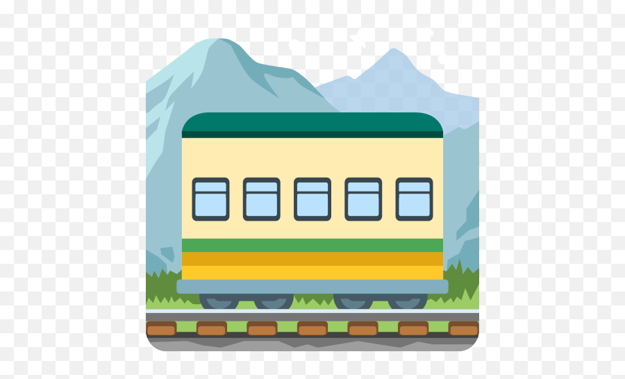 Mountain Railway Emoji,Fork In Road Emoji