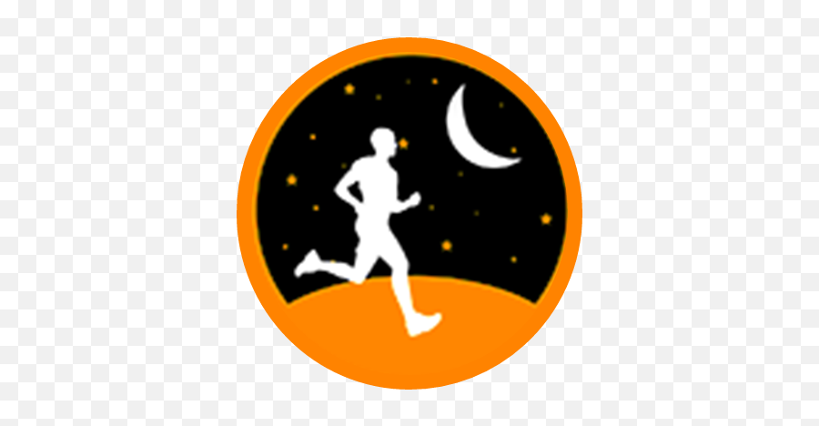 Moon Night Running Runner Sticker - Monitoring Physical Activity Emoji,Runner Emoji