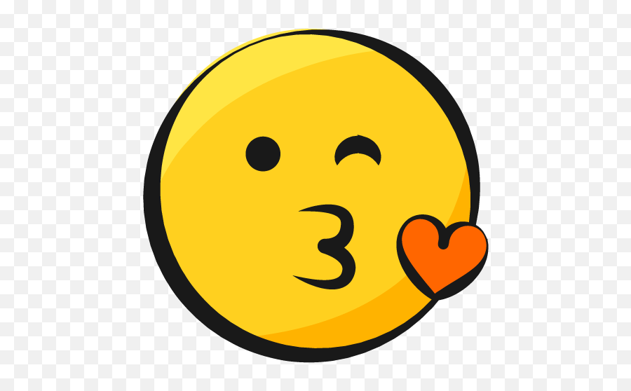 Smiley Jaune Emoji Yellow Bisou Kissing Image Animated Gif - Smiley Bisous Gif Animé,Kiss Emoticon Gif