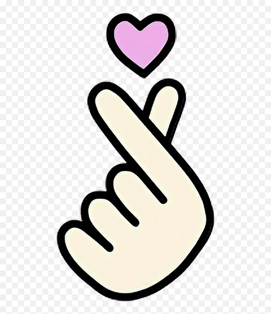 Heart Korean Koreanpop Love Sticker - Black Pink Logo Emoji,Arm Heart Emoji