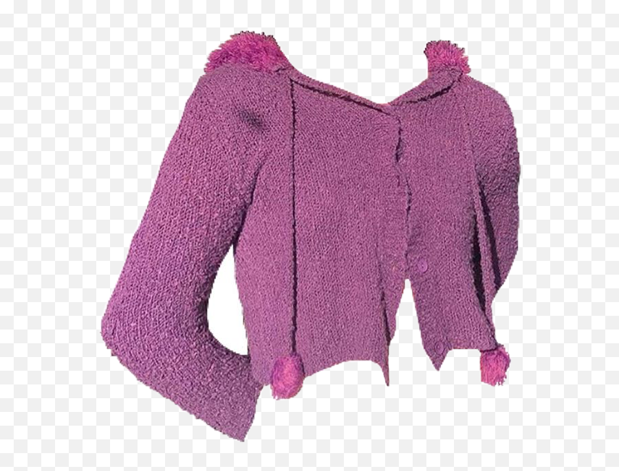 Unif Cardigan Sweater Pink Purple Sticker By Polly - Long Sleeve Emoji,Pink Sweater Emoji