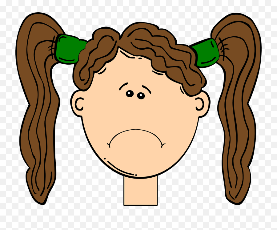 Free Sad Emoji Vectors - Girl Sad Face Clipart,Sad Girl Emoji