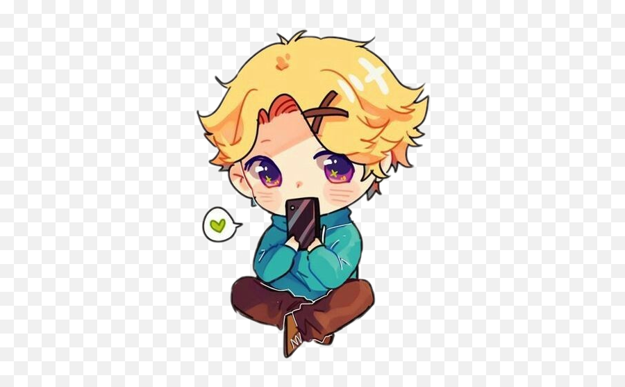 Mysticmessenger Sticker By Øu20a9u20a6 - Mystic Messenger Chibi Kawaii Yoosung Emoji,Yoosung Kim Emoji