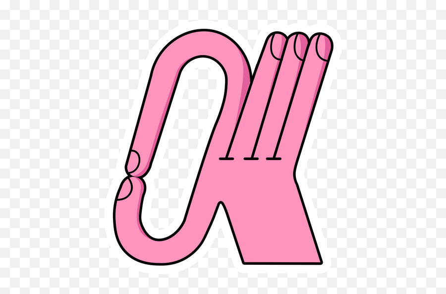 Pink Ok Hand Sticker - Sticker Mania Vertical Emoji,Shaka Emoji