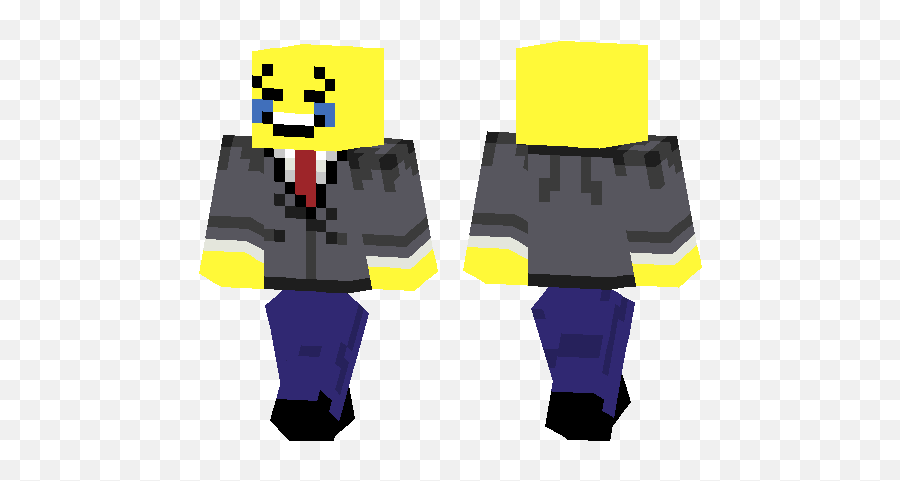 Laughing Crying Emoji With Suit Minecraft Pe Skins - Crying Laughing Emoji Skin Minecraft,Crying Emoji